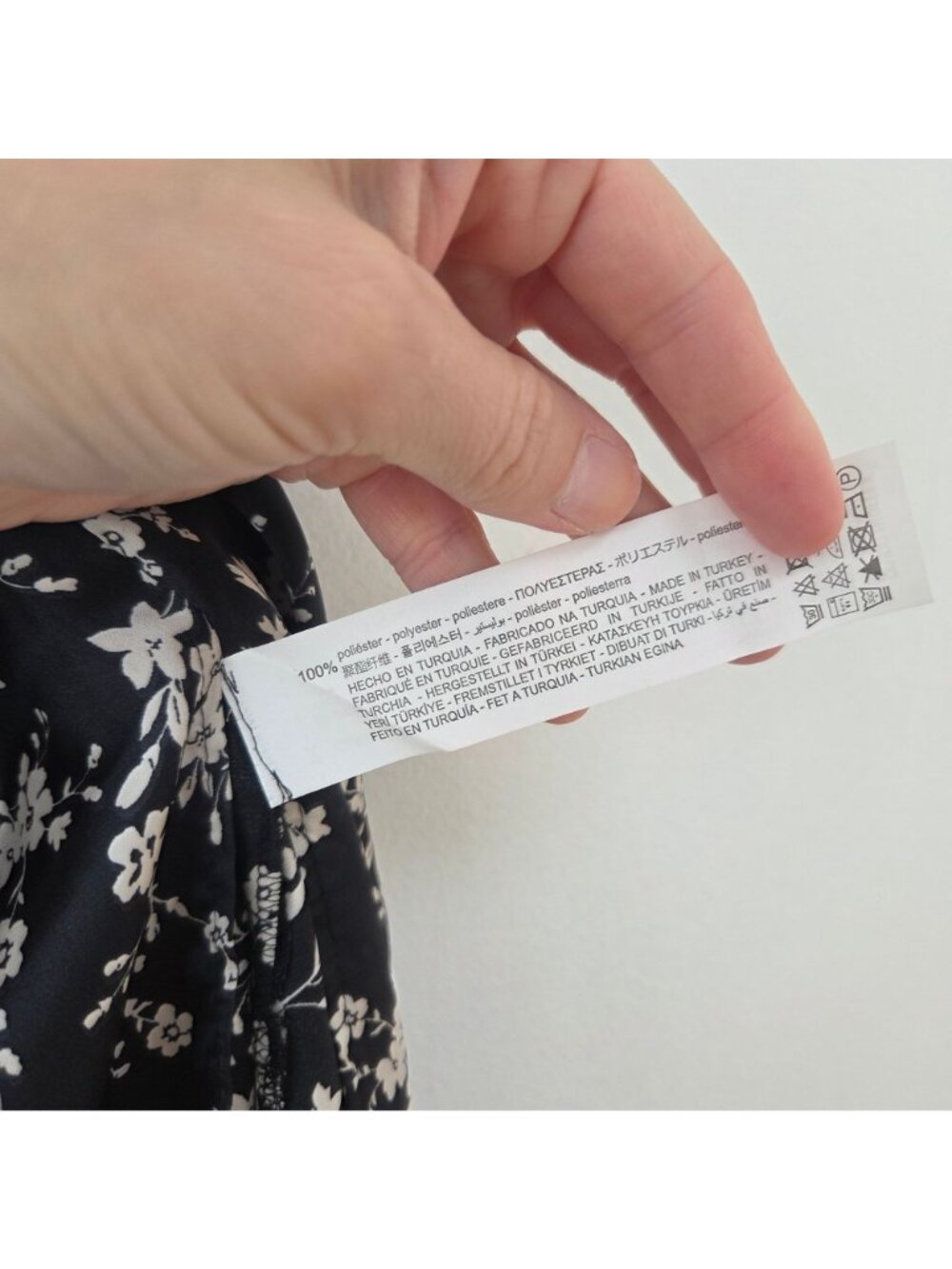 NWT Zara Black Floral Midi Skirt Career Cocktail Women's M - Picture 11 of 11